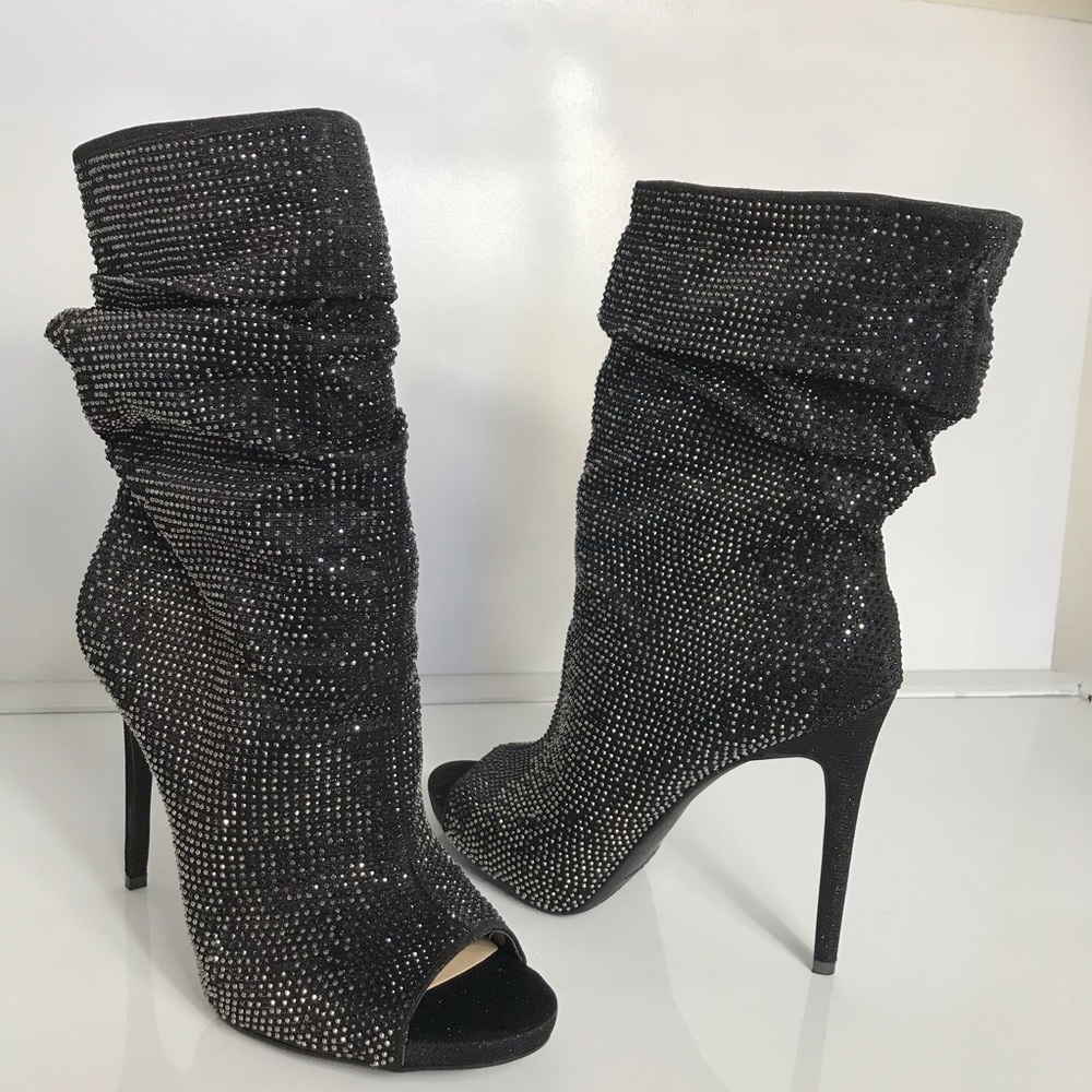 Jessica Simpson Rinnah Mid-Calf Peep Toe Booties - Picture 3 of 11